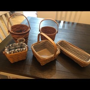 Longaberger baskets-SET OF 5